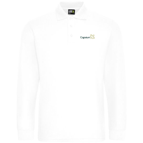 Long Sleeve Pique Polo Shirt - Bottle Green Thumbnail