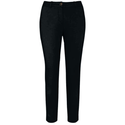 Ladies Chino Trousers - Black Thumbnail