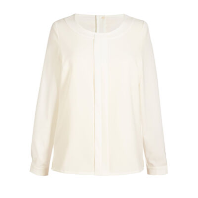 Crepe de Chine Long Sleeve Blouse Thumbnail
