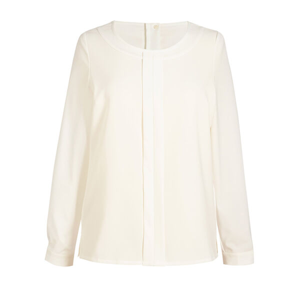 Crepe de Chine Long Sleeve Blouse Thumbnail