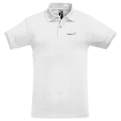 Gents Cotton Piqué Polo Shirt - White Thumbnail