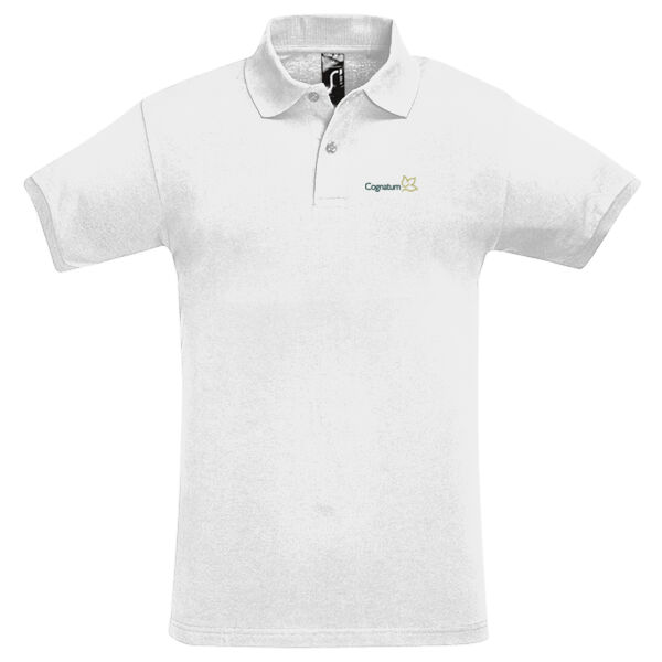 Gents Cotton Piqué Polo Shirt - White Thumbnail