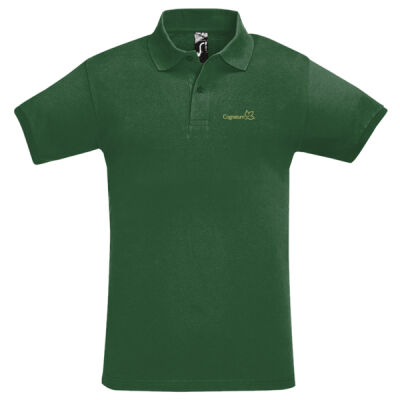 Gents Cotton Piqué Polo Shirt - Bottle Green Thumbnail