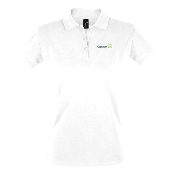 Ladies Cotton Piqué Polo Shirt - White Thumbnail